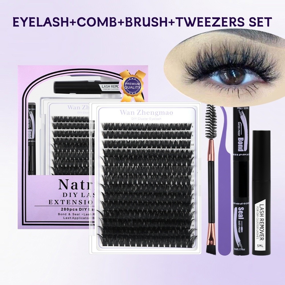 Eyelash Extension Look - 8-18mm Length False Eyelashes Bond and