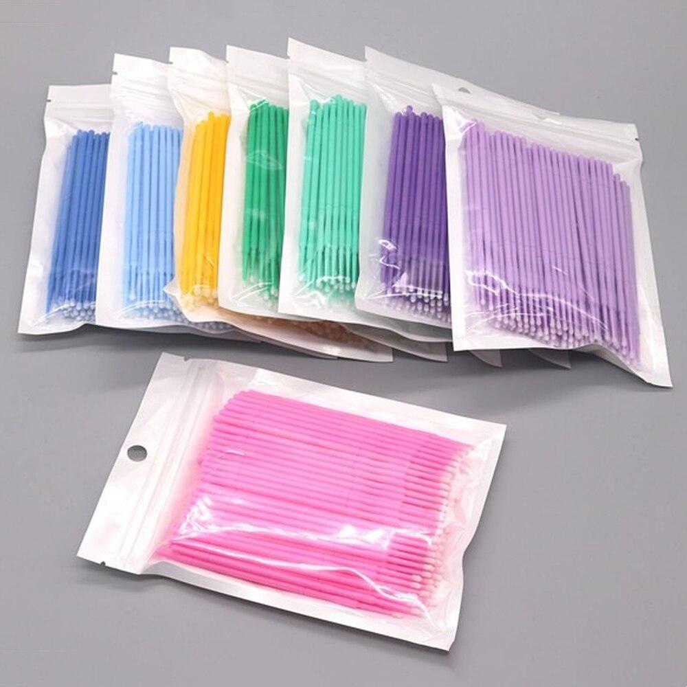 100pcs/lot Micro Brushes Make  - Eyelash Extension Look ulasan dan harga