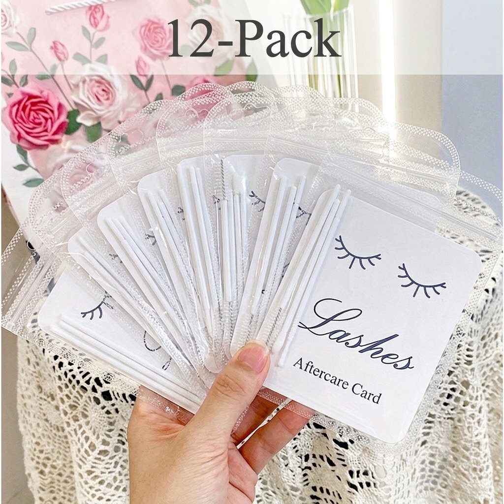 12pcs Eyelash Aftercare Kits f - Lash Mapping Sticker ulasan dan harga
