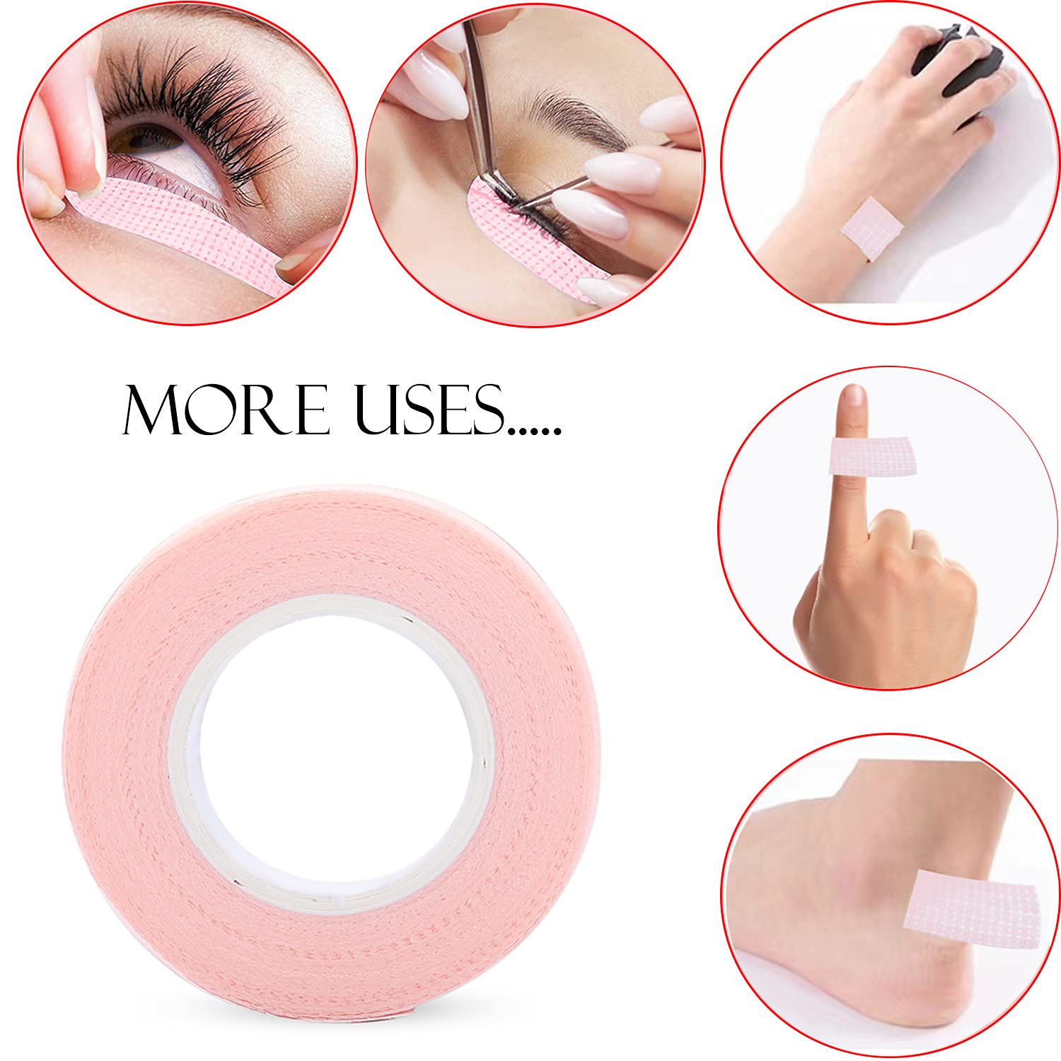 6 Rolls Eyelash Tape,Adhesive  - Eyelash Extension Guide ulasan dan harga