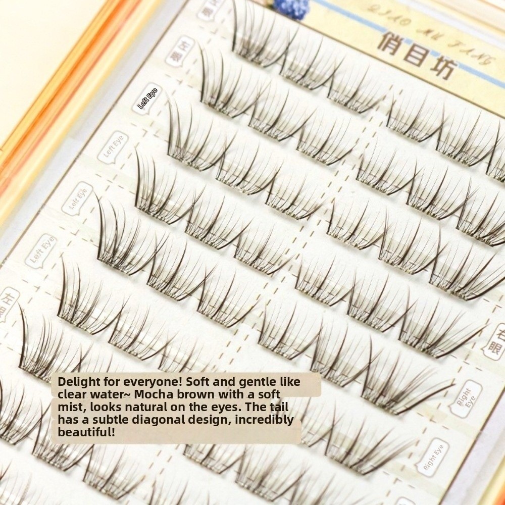 Mocha Brown Self Adhesive Fals - Eyelash Extension No 10 ulasan dan harga