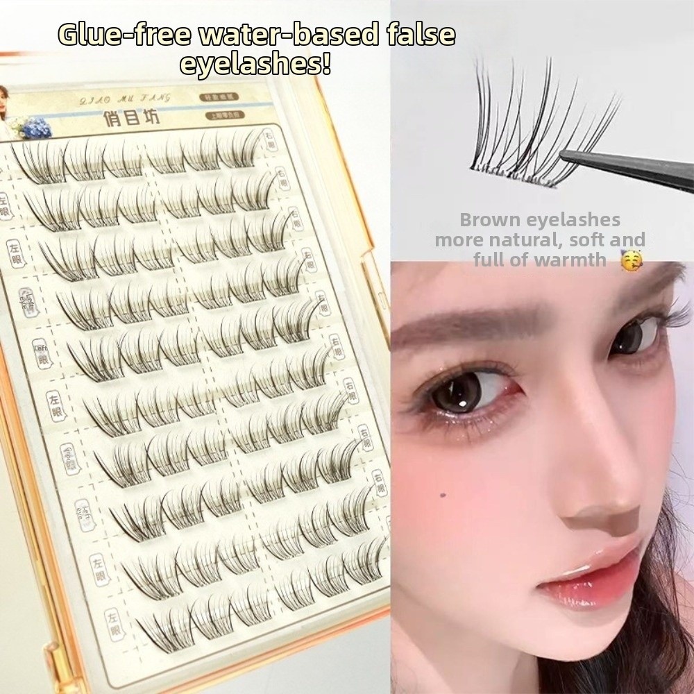 Mocha Brown Self Adhesive Fals - Eyelash Extension No 10 ulasan dan harga