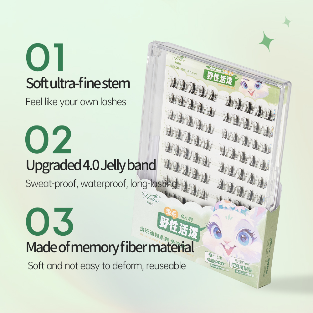 Yelix No Glue Needed False Eye - Eyelash Extension No 10 ulasan dan harga