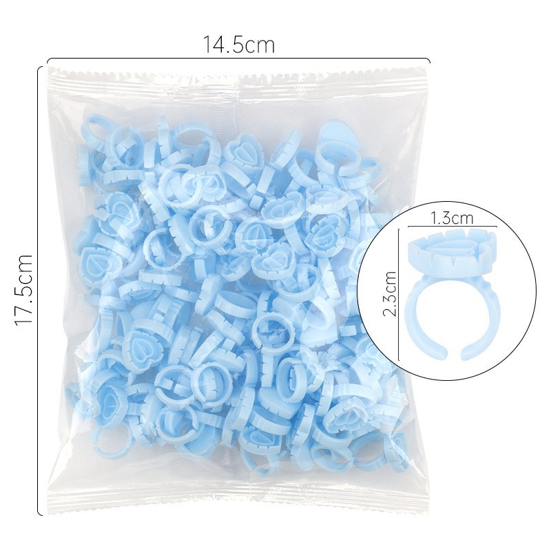 100Pcs Disposable Glue Ring Ho - Eyelash Extension Guide ulasan dan harga