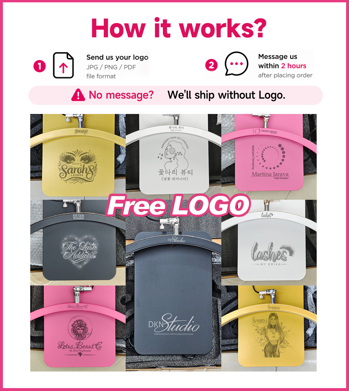 Free LOGO Hidden Cable LED Bea - Eyelash Extension No 10 ulasan dan harga