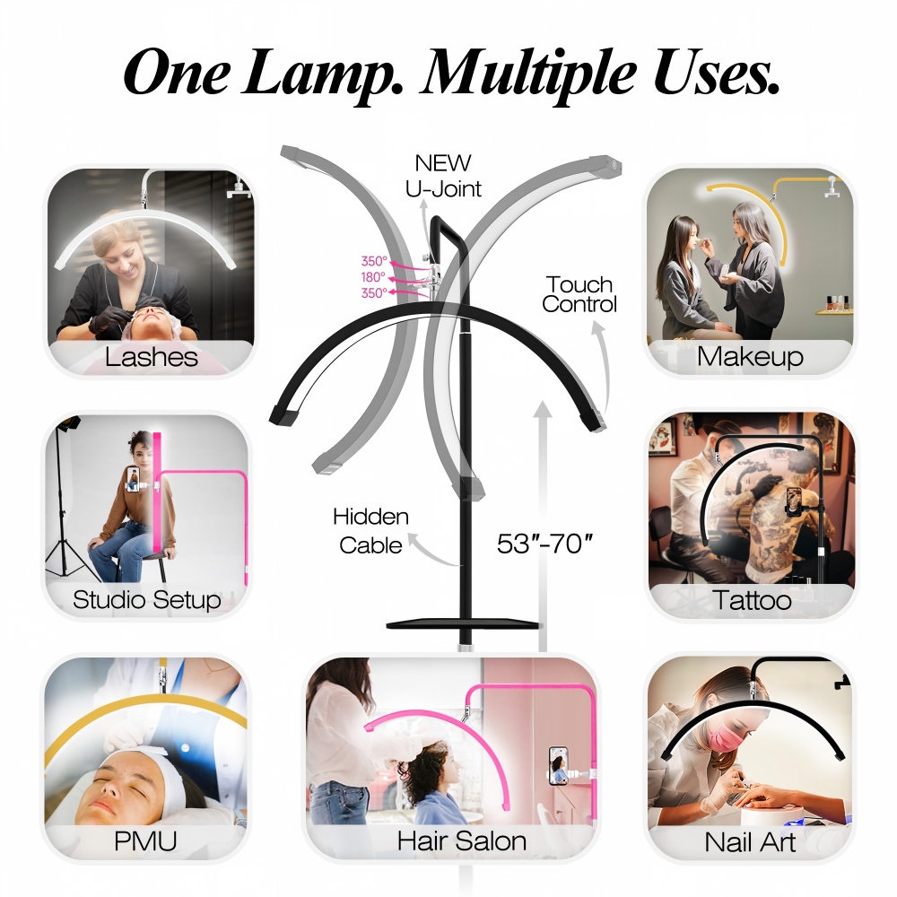 Free LOGO Hidden Cable LED Bea - Eyelash Extension No 10 ulasan dan harga