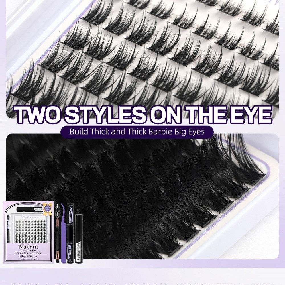 8-18mm Length False Eyelashes  - Eyelash Extension Look ulasan dan harga