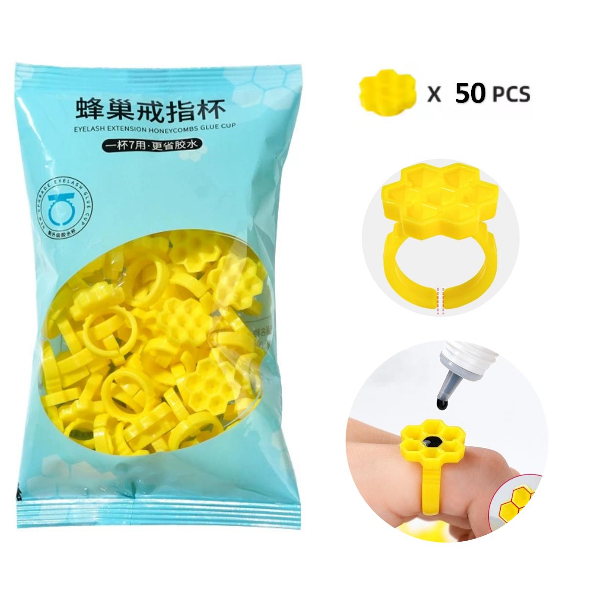 50PCS Holder Ring Cups for Eye - Eyelash Extension Guide ulasan dan harga