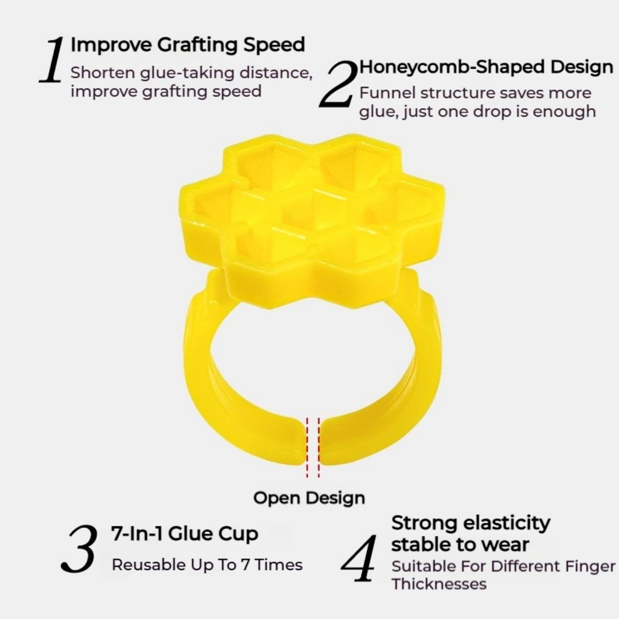 50PCS Holder Ring Cups for Eye - Eyelash Extension Guide ulasan dan harga